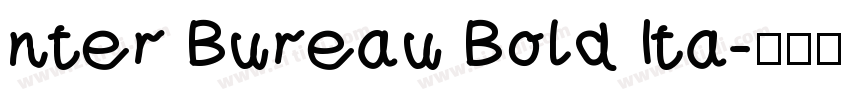 nter Bureau Bold Ita字体转换